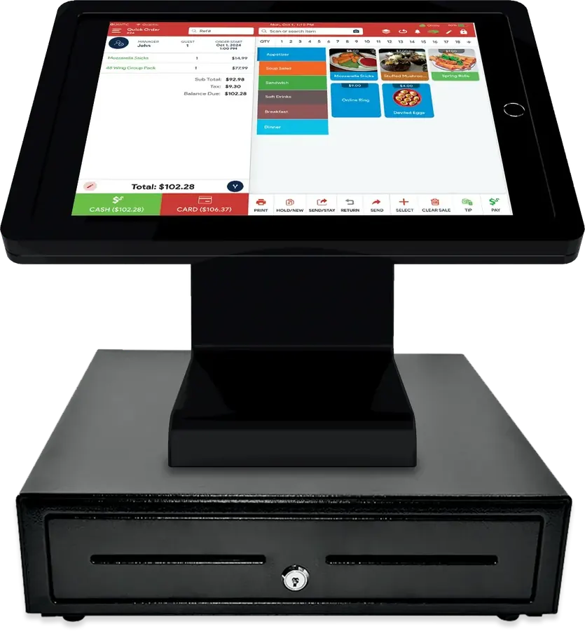 Quantic point of sale on supported tablet hardware
